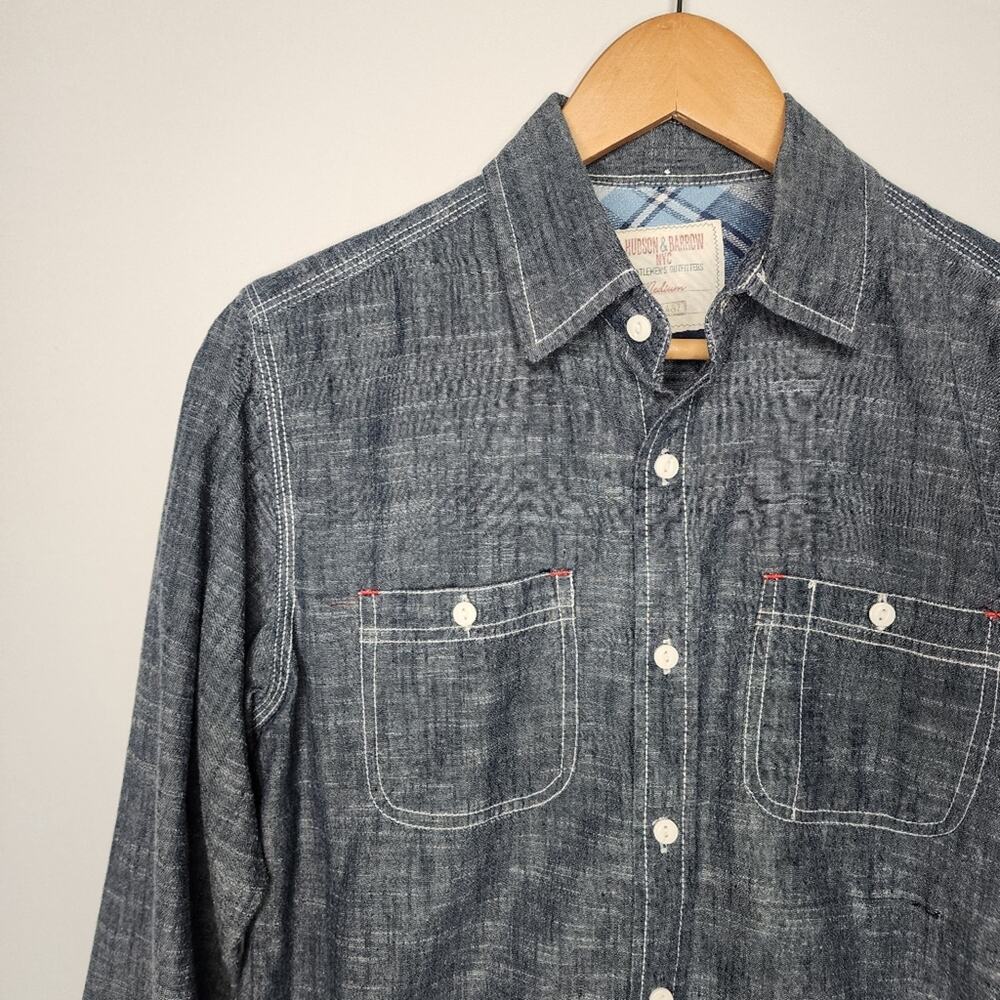 🌻3 for $18 Hudson & Barrow NYC Blue Denim Shirt